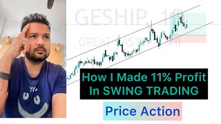 SIMPLE PRICE ACTION PATTERNS TRADE  Swing Trade  GESHIP amp TechM [upl. by Lennod]