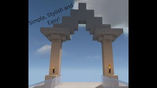 Minecraft Greek Archway Tutorial Simple [upl. by Wylde]