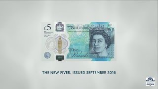 England Banknote  5 Pounds Polymer Security Features  2016 Issue  Collectors Paradise [upl. by Fabria794]