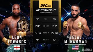 LEON EDWARDS VS BELAL MUHAMMAD 2 FULL FIGHT UFC 304 [upl. by Eelame772]