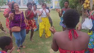 Drumming amp Dancing at African Ancestral Wall NingoPrampram  Ghana July 2024 Roots amp Culture Tour [upl. by Akenahs964]