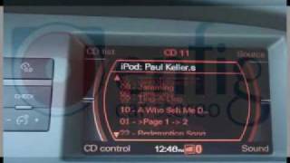 Dension Gateway 500 iPod and USB Adapter in a 2005 Audi A6 [upl. by Ellehcor]