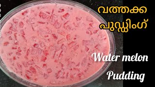 Watermelon🍉🍉 pudding Recipe in Malayalam വത്തക്ക പുഡ്ഡിംഗ്By Shamis creation [upl. by Rohpotsirhc]