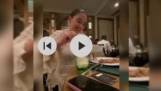 Neslihan AtagülNew Video while eating [upl. by Nedloh]