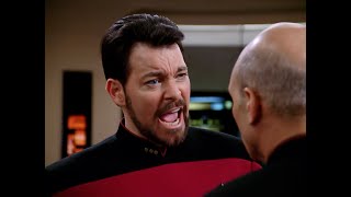 Riker challenges Captain Picards authority  Star Trek The Next Generation EDIT [upl. by Modeerf]