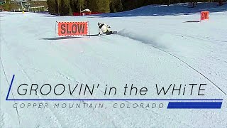 Snowboard Carving at Copper Mountain Colorado Riding the KORUASHAPES Cafe Racer Insta360 cam [upl. by Guthrey945]