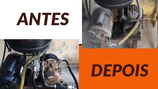 antes e depois da instalação compressor automotivo 6pkar comprimido caseiro [upl. by Nnhoj446]