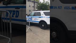 8 NYPD Police Interceptors in Ridgewood Queens NY [upl. by Aitnohs]