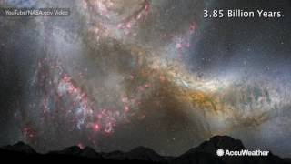 Future night sky after Milky Way and Andromeda merge [upl. by Culliton]