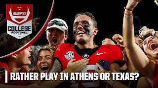 Would You Rather … Play in Athens or Texas 👀  Countdown to College GameDay [upl. by Aicia]