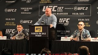 UFC 197 dos Anjos vs McGregor Press Conference FULL [upl. by Chas]