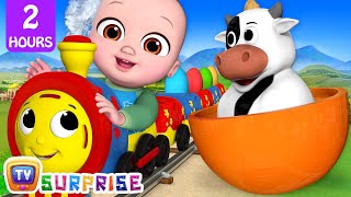 Farm Animals Song with ChuChu Toy Train  More ChuChu TV Surprise Eggs Learning Videos For Kids [upl. by Coumas]