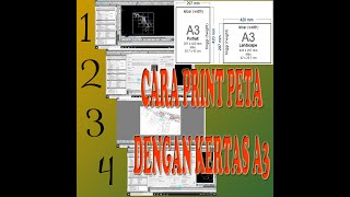 TUTORIALCARA PRINT PETA MENGGUNAKAN KERTAS A3 DI AUTOCAD MAP 3D 2012 [upl. by Halika]