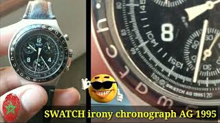 🔴 SWATCH irony chronograph AG 1995 Swiss Made [upl. by Eelahc626]