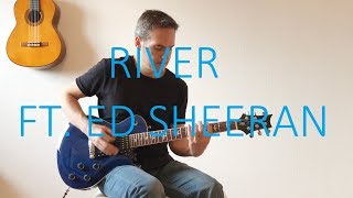 Eminem  River ft Ed Sheeran  Electric Guitar Cover with TABS [upl. by Clardy]