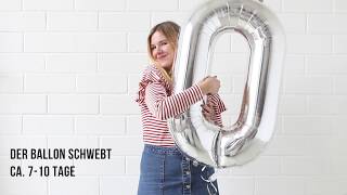 8 PARTYTUTORIAL Folienballons mit Mehrwegkartusche Helium befüllen [upl. by Eneluj689]