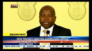 Van Rooyen address the media after being sworn in as finance minister [upl. by Amocat127]