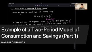 Example of a TwoPeriod Model of Consumption and Savings Part 1 [upl. by Enaffit]