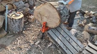 Splitting BIG Rounds For Firewood With My Amazon Superhandy Log Splitter Did It Get The Job Done [upl. by Sherie]