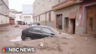 Rivers of mud in Valencia region as Spain experiences deadly flash flooding [upl. by Phene]