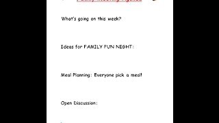 Get Organized with a Family Meeting [upl. by Burl]