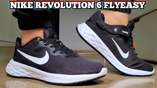 Review Tênis Nike Revolution 6 flyease Preto  Comprado Na Netshoes  Demonstração No Pé  On Feet [upl. by Kralc]