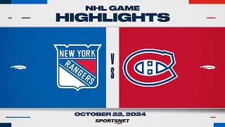 NHL Highlights  Rangers vs Canadiens  October 22 2024 [upl. by Claudius]