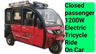 12000w Electric Tricycle  ride On Car  Closed passenger electric Tricycle Features and specificat [upl. by Notgnillew838]