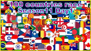 Season11 Day1 100 countries 39 stages marble point race  Marble Factory 2nd [upl. by Conover497]