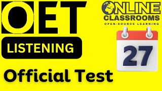 daniel lemmings oet listening sample OET 20 Online Classroom [upl. by Adnirolc]