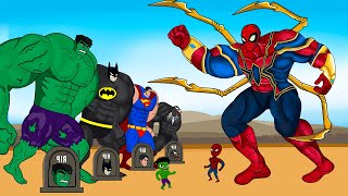 Team HULK SUPER MAN VENOM vs IRON SPIDERMAN  Returning from the Dead SECRET  SUPER HEROES MOVIE [upl. by Enilada682]