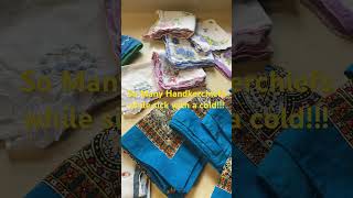 Freshly Cleaned Hankies handkerchief handkerchiefs lowwaste lowwasteliving zerowaste sick [upl. by Batha]