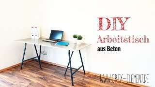 Einen Tisch aus Beton selber bauen  Betonmöbel  concrete table  DIY [upl. by Isawk333]