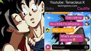 Caulifla Kisses Goku😳 PART 1 Dragon Ball Groupchat Love Story [upl. by Malamud]