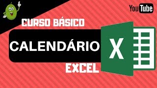 COMO FAZER UM CALENDÁRIO NO EXCEL [upl. by Aneek]