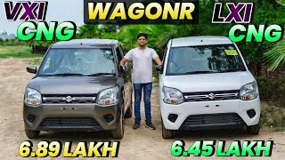 2024 New Wagonr CNG LXI vs Vxi Cng Comparison 🔥✅ l Wagonr Cng base vs Vxi cng comparison 🔥 l MRCars [upl. by Nawd121]