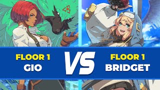 GGST Floor 1 ▶ Giovanna  ジオヴァーナ vs Bridget  ブリジット  Guilty Gear Strive Low Level Gameplay [upl. by Ailenroc]