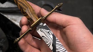 Making a damascus dagger in 3 minutes [upl. by Anikahs191]