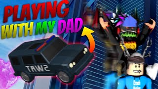 PLAYING JAILBREAK WITH MY DAD CHRISANDTHEMIKE AND MY UNCLE KLINK Roblox Jailbreak [upl. by Mahon]