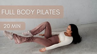 20Minute FullBody Pilates Workout for All Levels  No Equipment [upl. by Yrocaj358]