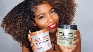 PART 1 All About Eco Styler Black Castor amp Flaxseed Oil Gel and Coconut Oil Gel [upl. by Roze]