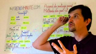 frenchminutecom  Accord des participes passés  French Grammar Video Lesson [upl. by Euqirne]