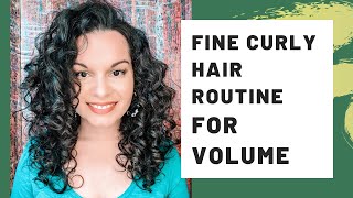 Fine Curly Hair Routine For Volume  EVOLVh IntsaVolume Tutorial [upl. by Andrey308]