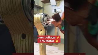 overvoltage 775 DC motor vs sandpaper  friction experiment [upl. by Prudi]