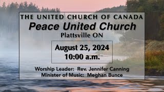 Peace United Church August 25 2024 [upl. by Wellington969]