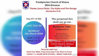 Presby  Presbyterian Church of Ghana  PCG Almanac Bible Reading 11032024 by Akua Mayve [upl. by Ayouqat699]