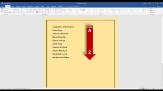 How To Sort A List Of Names Alphabetically In Word [upl. by Moise]