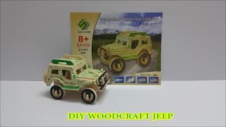 DIYWoodcraftConstructionKitJeep Tutorial [upl. by Attiuqehs]