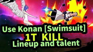 Naruto onlineKonan Swimsuit 1T KILL lineupamptalentdamage outbreak [upl. by Brogle]