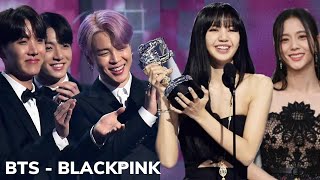 BTS reaction to Blackpink and Blackpink reaction to BTS When They Meet at Music Awards 2024 [upl. by Fredra]